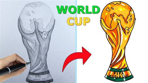 How To Draw Fifa World Cup Trophy 2022 Youtube