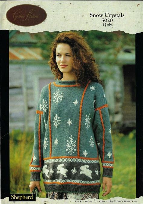 Women Snow Crystals Fairisle Sweater Shepherd 5020 Knitting Pattern 12