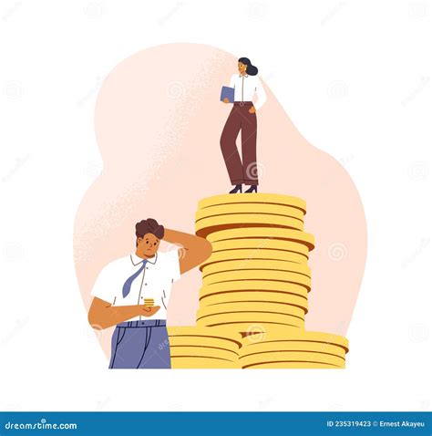 Salary Gap Concept Inequality Of Money Incomes Between Rich Wealthy