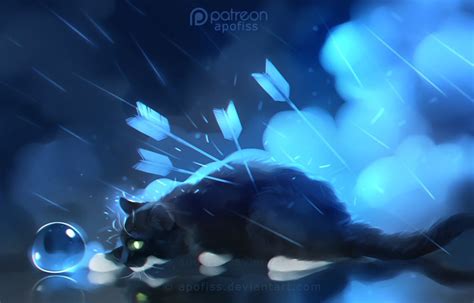 Black Cat Light Stranded By Apofiss Warrior Cats Art Cat Art