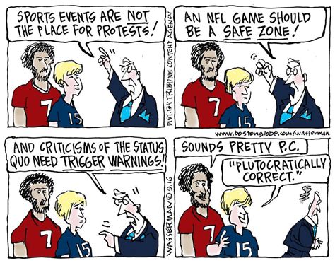 Editorial Cartoon Are Sports Protests Pc The Boston Globe