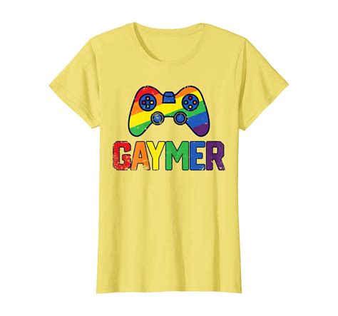 gaymer gamer gay pride lgbt rainbow flag funny video game t shirt