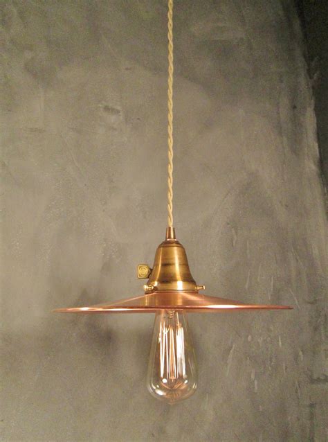 Make a pendant light using an oversized plastic easter egg and a few other materials. Industrial Pendant Light with Flat Copper Shade on Storenvy