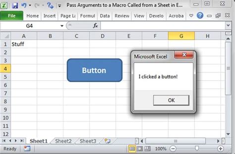 Pass Arguments To A Macro Called From A Button Or Sheet In Excel