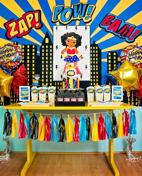 Karas Party Ideas Wonder Woman Superhero Birthday Party Karas Party