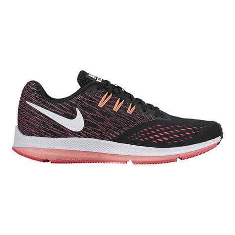 Nike Womens Zoom Winflo 4 Running Shoes Blackpink Running Shoes
