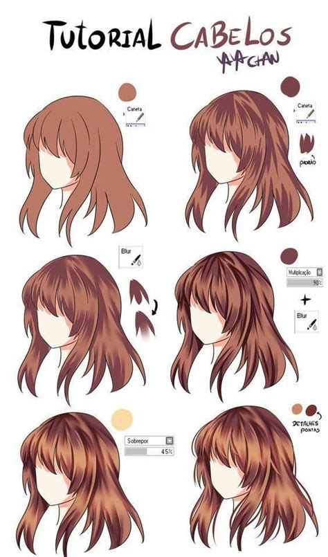 สอนลงสี อนิเมะ Drawing Hair Tutorial Anime Hair Color Anime Art
