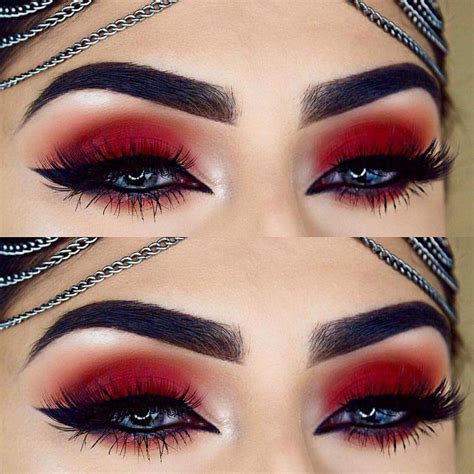 Red Eye Makeup Goth Makeup Colorful Eye Makeup Makeup Eye Looks