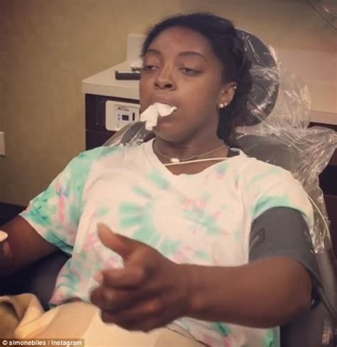 Simone Biles Posts Funny Video After Wisdom Teeth Surgery Daily Mail