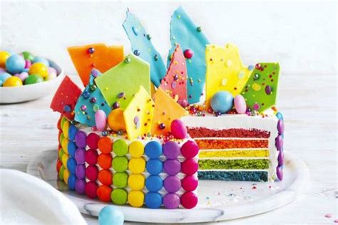 Rainbow Cake Coles Birthday Card Message
