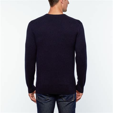 Cashmere V Neck Sweater Navy Blue S Silk And Cashmere Apparel