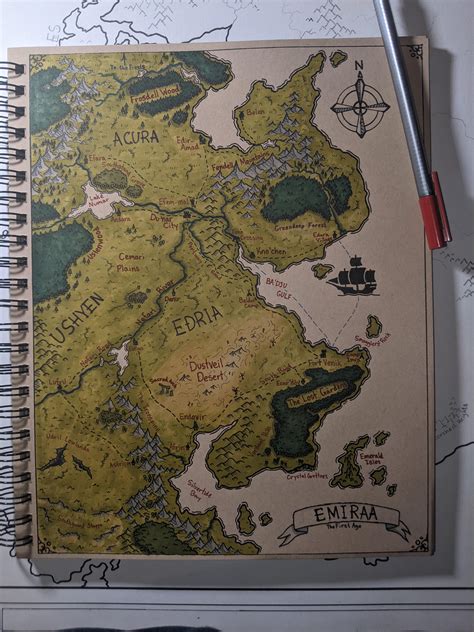 Just Finished My First Full Color World Map Art Dnd