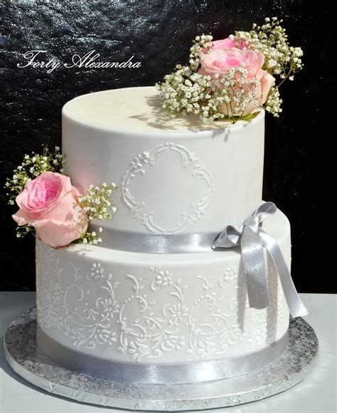 wedding cake with roses decorated cake by torty cakesdecor