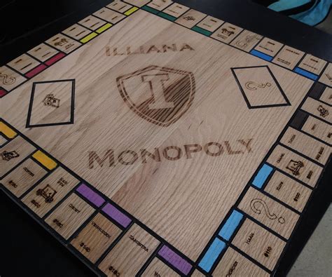 Custom Wooden Monopoly Board 12 Steps With Pictures Instructables