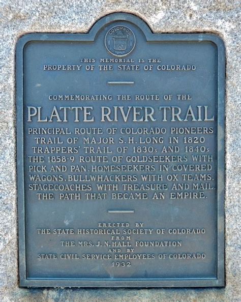 Platte River Trail Historical Marker