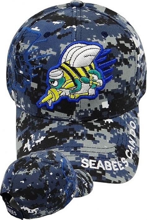 Seabees Can Do Shadow Mens Cap Navy Digital Camo Adjustable Navy Seabees Us Navy Seabees