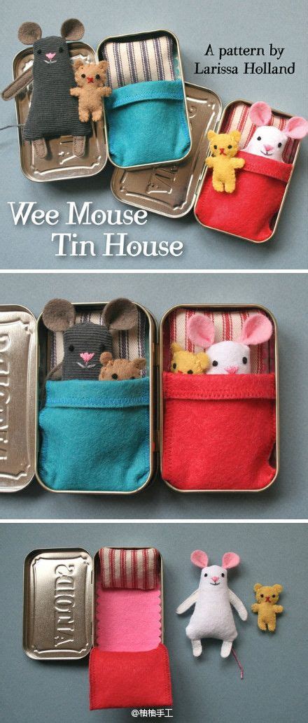 Elke Needs Wee Mouse Tin House Matchbox Crafts Puppets For Kids Tin