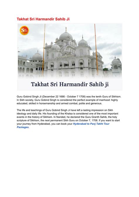 PPT Panj Takht Tour The 5 Royal Pilgrimage Of Sikhism PowerPoint