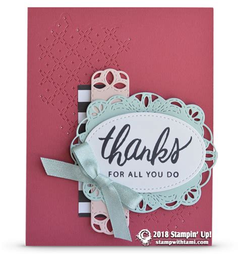 Card Thanks For All You Do Card Stampin Up Demonstrator Tami White