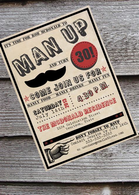 I was getting a gift for your birthday that was funny and charming at the same time but then i realized that. Man-Up guy's 30th or 40th birthday by NeverStopCelebrating on Etsy