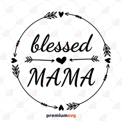 Blessed Mama Svg Clipart Premiumsvg