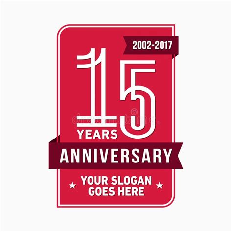 15 Years Celebrating Anniversary Design Template 15th Logo Vector And