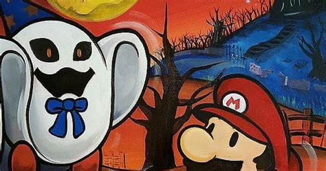Paper Mario Fan Art Painting I Did Last Year For Halloween Rgaming