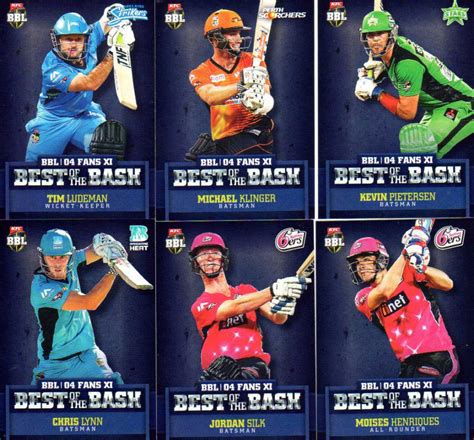 201516 Ca And Bbl Cricket Best Of The Bash Complete 12 Card Insert Set