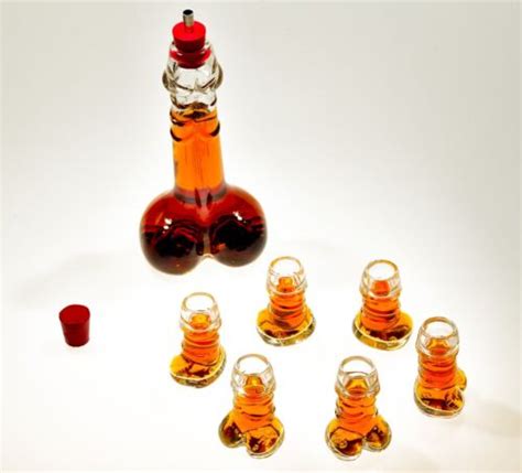 Whiskey Dekanter Spender Flasche Glas Penis Willy Form Getränkeschuss