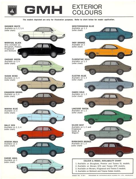 Holden Paint Color Chart Free Download Goodimg Co
