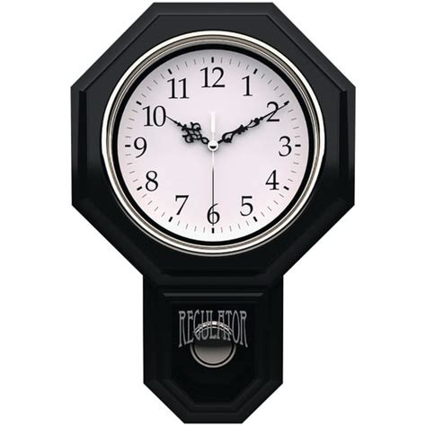 Timekeeper Essex 1875 Modern Pendulum Wall Clock Black Walmart