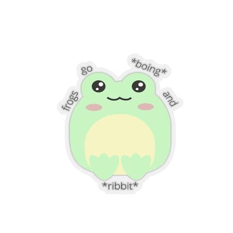 Frogs Go Boing And Ribbet Sticker Etsy