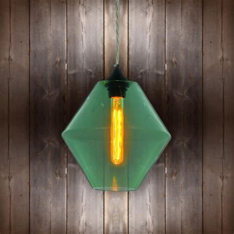 Green Glass Pendant Light E2 Contract Lighting Bespoke Products