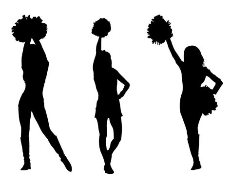Cheerleader Silhouette Images Clipart | Free download on ClipArtMag