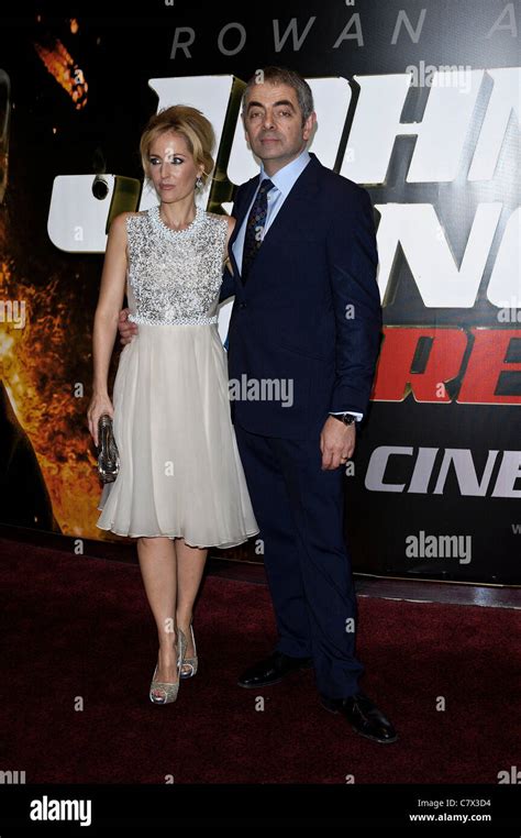 Rowan Atkinson And Gillian Anderson Attends The Uk Premiere Of Johnny