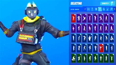 New Fortnite Hotwire Skin Showcase With All Dances And Emotes Season