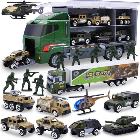 Buy Joyin 10 Mini Combat Vehicle Toy In 1 Die Cast Carrier Truck Play