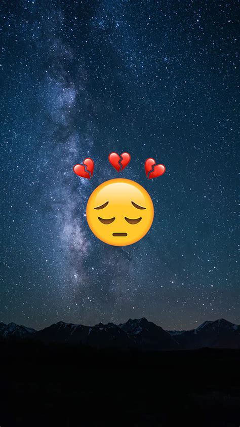 1290x2796px 2k Free Download Broken Whatsapp Wall Emoji Sad Sad
