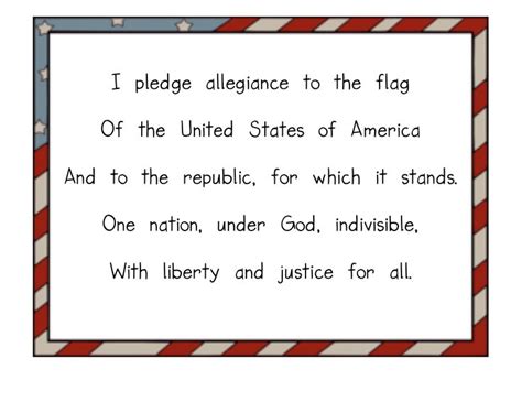 I pledge allegiance to the flag of the united states of america, and to the republic for which it stands, one nation under god, indivisible, with liberty, and justice for all. The Pledge of Allegiance | Flag ideas, Cut and paste and ...