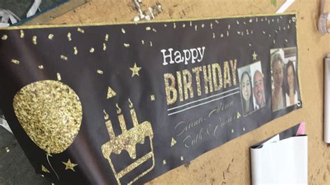 Printed Personalised Birthday Banner Free Custom Design
