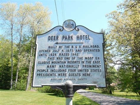 Deer Park Hotel Historic Marker Deer Park Maryland Jimmy Emerson
