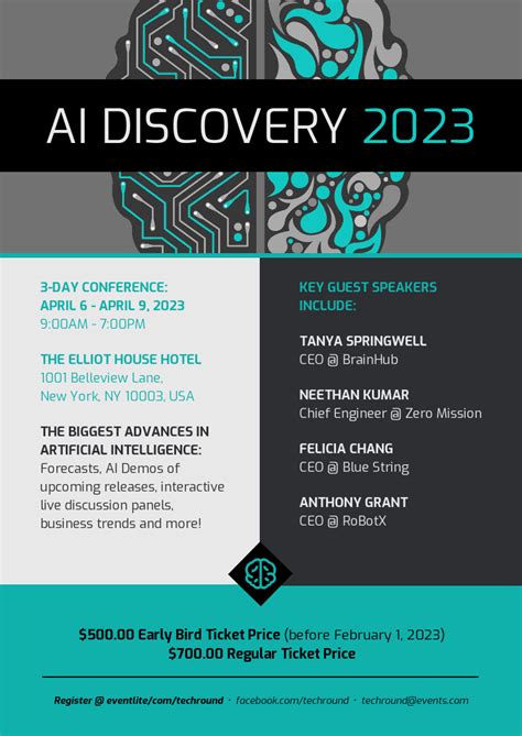 A4 Artificial Intelligence Event Poster Template Make A Modern Ai