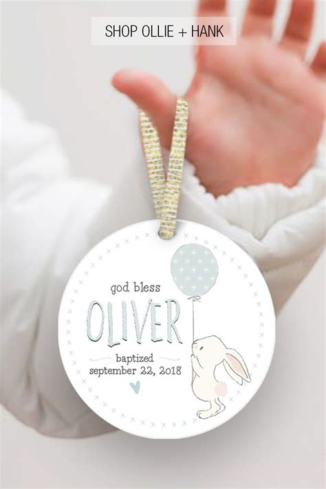 The pewter baby cup or baby's blessing lamb blanket will make wonderful heirlooms for your son to cherish throughout his life. Baptism Gifts For Baby | Bunny Blessing Baptism Ornament ...