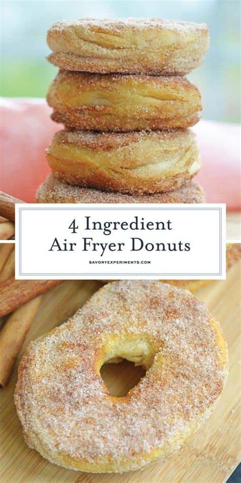 Add in the donut holes where they will fit as well. 4 Ingredient Air Fryer Donuts in just 10 Minutes! Buttery ...