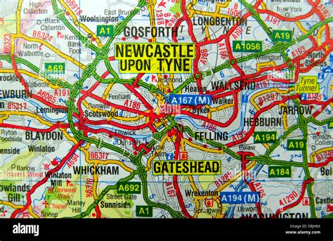 Newcastle Upon Tyne England Map Map Of World