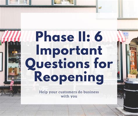 Phase Ii 6 Important Questions For Reopening Center For Economic Development