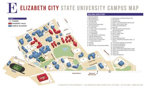 Ecsu Campus Map Campus Map Campus Illustrated Map