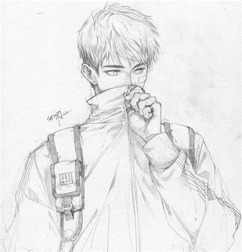Art By Shinji Guy Drawing Anime Drawings Anime Drawings Sketches