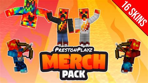 Fire prestonplayz with headphones and ho. PrestonPlayz Merch Pack in Minecraft Marketplace ...