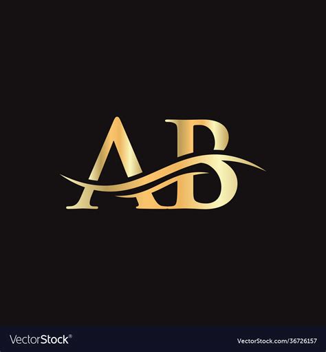 Ab Logo Design Premium Letter Logo Design Vector Image